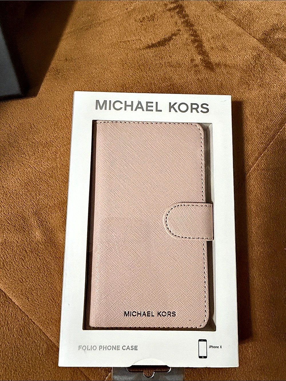 Michael Kors Folio iPhone X Case in Pink NWT